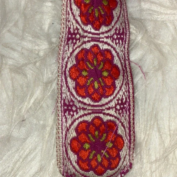 Floral Embroidered Belt - Purple/Pink and Red - Picture 3 of 13